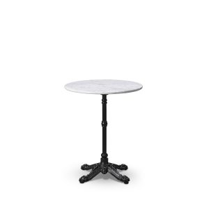 Bistro Solid Marble Table - Dining Table Height - Indoor / Outdoor - Round - TabBMrb