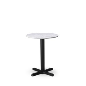 Phoenix Cruciform Solid Marble Table - Dining Table Height - Indoor / Outdoor - Round - TabPMrb