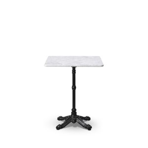 Bistro Solid Marble Table - Dining Table Height - Indoor / Outdoor - Square - TabBMrb