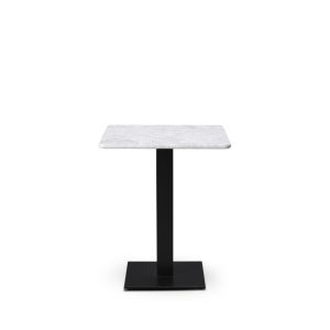 Alternative view of Forza Solid Marble Complete Table - Dining Table Height - Indoor / Outdoor - Square Top - Square / Round Base- TabFSM