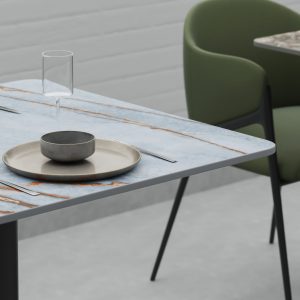Alternative view of Porcelain Tuff Top - Indoor/Outdoor Table Top - Square - TabPor