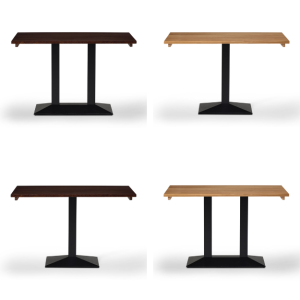 Quattro Solid Wood Complete Table - Dining Table Height - Indoor - Rectangle Top - Single / Twin Base- TabQsw
