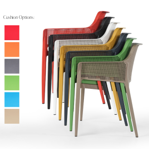 Boom Polypropylene Armchair - Optional Cushion - 7 Colours - Tabbm
