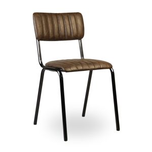 Alternative view of Bourbon Side Chair – Faux Leather - 3 Colour Options - TabBrbn