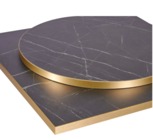 Alternative view of Egger Laminate - 25mm - Indoor Table Top - Round - Gold Edging - 2 Colours - Gbeg