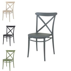 Cross Side Chair - 4 Colour Options - Zpcs