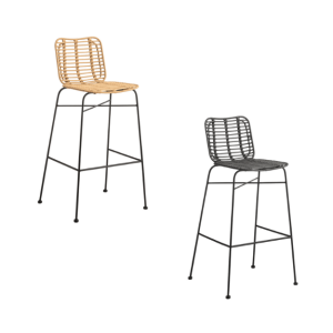 Palm - Rattan Bar Stool - 2 Colour Options - Zppm