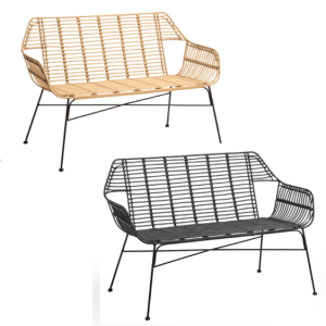 Palm - Rattan Bench - 2 Colour Options - Zppm
