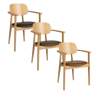 Relish Arm Chair - Natural Oak - 3 Seat Pad Options - Zprlsh