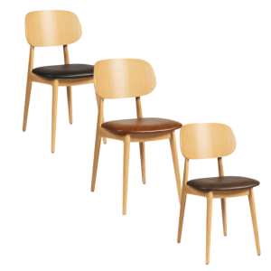 Relish Side Chair - Natural Oak - 3 Seat Pad Options - Zprlsh