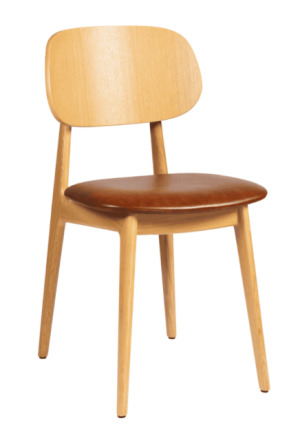 Alternative view of Relish Side Chair - Natural Oak - 3 Seat Pad Options - Zprlsh