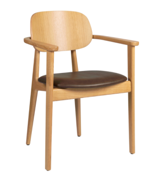 Alternative view of Relish Arm Chair - Natural Oak - 3 Seat Pad Options - Zprlsh
