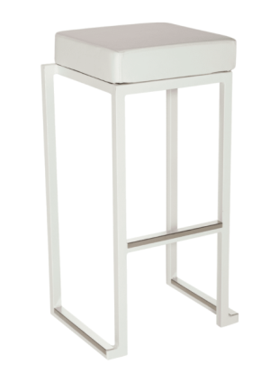 Alternative view of Kubo Smart Bar Stool - White Frame - 2 Seat Pad Options - Zpkb