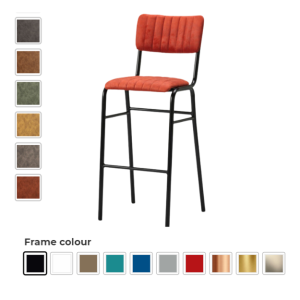 Bourbon Ribbed High Stool - 60 Variation Options - MOQ 10pcs - Zpbn