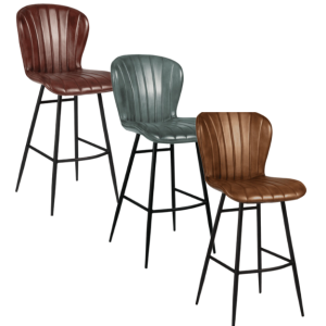 Lars High Stool - Genuine Leather - 3 Colour Options - Zptv