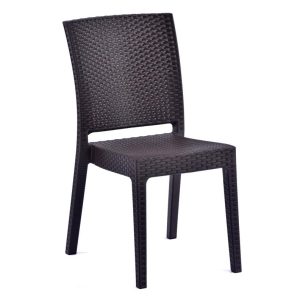 Alternative view of Barcelona - Side/Arm Chair - Anthracite/Brown - Lbbr