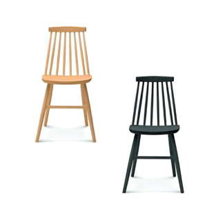 Spindle Back - Side Chair - Fameg - 2 Colour Options - Zpsp