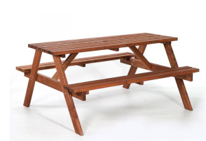 Alternative view of Cheshire Picnic Table - A Frame Pub Bench - 6 Person - 3 Colours - Green Pine - FSC®