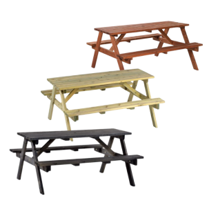 Cheshire Picnic Table - A Frame Pub Bench - 6 Person - 3 Colours - Green Pine - FSC®