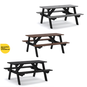 Eco Harriet - A Frame - 6 Seat Recycled Plastic Picnic Table 145cm