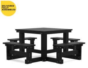 Alternative view of Hexon Eco - 8 Seat Square Recycled Plastic Picnic Table - with/without wheelchair access - Lbhc