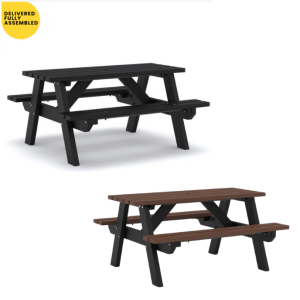 Eco Theodor - A Frame - 6 Seat Recycled Plastic Picnic Table 150cm